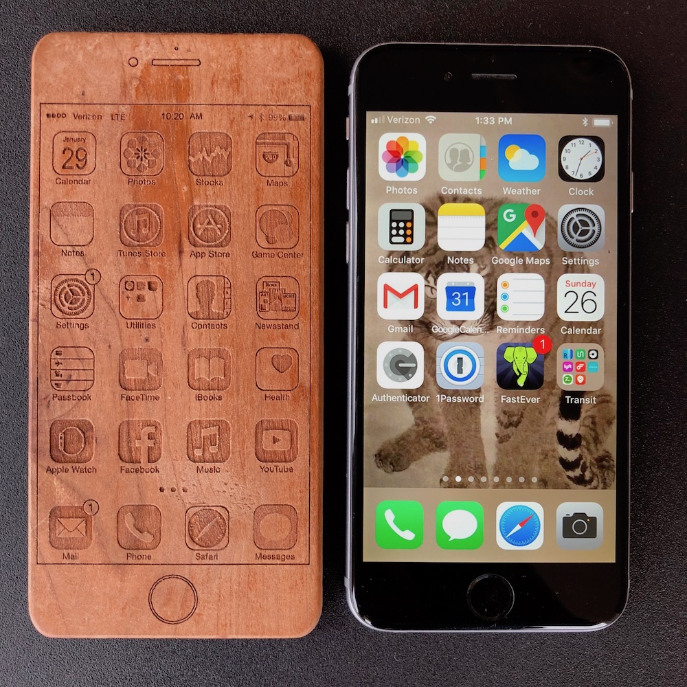 wooden iPhone